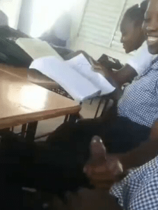 She won't let go of my dick even in class